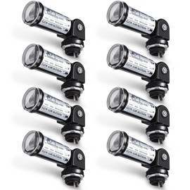 8 Pcs Dusk to Dawn Sensor Photoelectric Switch Photocell Light Sensor for Outdoor Lighting 120V Water Resistant for Wall Porch Yard Outdoor Light, Black