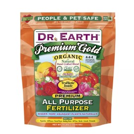 Dr. Earth 706P Premium Gold All Purpose Fertilizer, 4-4-4, 4 Lb