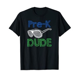 Pre-K Dude Cool Sunglasses Back To School T-Shirt