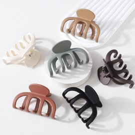 Hair Clips for Women 3.5 Inch Medium Hair Claw Clips for Girls Thin Thick Hair Matte Banana Jaw Clips Hair Accessories for Women (Basic)