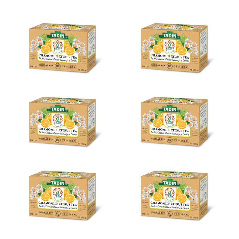 Tadin Chamomile Citrus Tea, Herbal Tea, Caffeine Free Tea, Tea