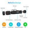 COSOOS 3 Mini LED Tactical Flashlights with Clip, 3.7inch Zoomable