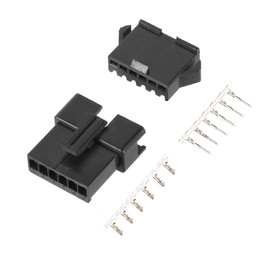 sourcing map JST-SM Connector Plug Socket Crimp Connection 6 Pin 2.54 mm 20 Pairs