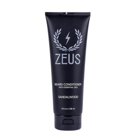ZEUS Beard Conditioner Wash, Green Tea & Natural Ingredients to Cleanse & Soften Beard – MADE IN USA (Sandalwood) 8 oz.