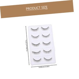 Baluue 5 Pairs Natural False Eyelashes Diy Lash Extension Set Long and Full Fashion Makeup Tools for Parties and Weddings