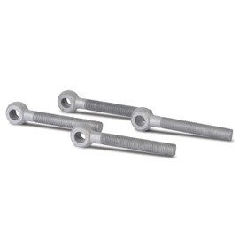 Alberts 410841 Eye Bolt without Accessories | Suitable for Gate Hinges | Hot-Dip Galvanised | Thread M20 | Start Threaded Rod - Centre Eye Screw 150 mm | Set of 2