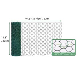 XZJMY Flower Wire Green Net Flower Wire Chicken Wire Craft 30x240cm Hexagonal Mesh Flower Arrangement Accessories Home DIY Crafts (30x95cm)