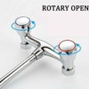 SPORTARC 2Pcs Cold+Hot Tap Top Head Faucet Cover Handle Chrome