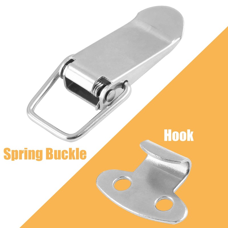 Waziaqoc 4 Pack Stainless Steel Spring Loaded Toggle Latch, Spring