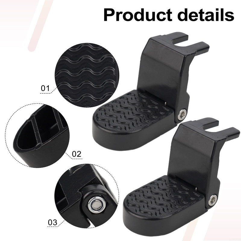 and Lightweight Rear Footrest Pedals for Electric Bikes, Easy to