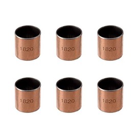 sourcing map Sleeve Bearing 18mm Bore x 20mm OD x 20mm Length Plain Bearings Wrapped Oilless Bushings 6pcs