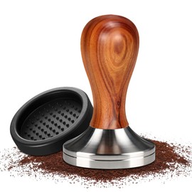 Coffee Tamper, Espresso Tamper, Coffee Tamper Made of Stainless Steel, Including Tamper Mat, for Perfect Espresso Barista Tool, Design Coffee Tamper Set, Tamper 51 mm, for Cafes and Coffee Lovers