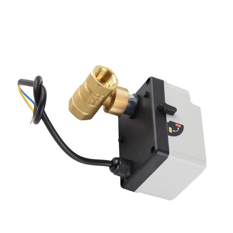 Motorized Ball Valve Electrical 2 Way Normally Open Manual Automatic