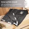 Lashuma Ladies Sauna Towel with Velcro Fastening Grey Terry Cloth