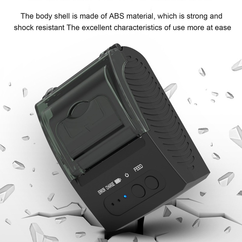 Thermal Printer Portable 58mm Paper Width 2000mAh Rechargeable Thermal Label