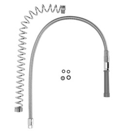Commercial Sink Sprayer Hose,Commercial Kitchen Sink Faucets Flexible Hose Replacement(44 inch),with 304 Stainless Steel Pre Rinse Spring,Sink Sprayer Hose,Suitable for Use with Commercial Faucets