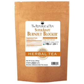 The Republic of Tea - Burnout Blocker SuperAdapt Tea, 250 Tea Bags, Caffeine Free
