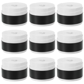 PATIKIL 43.3" Tennis Racket Grip Tape, 9 Pack Overgrip Stretchy Non-Slip Absorb Sweat for Badminton Fishing Rod, White