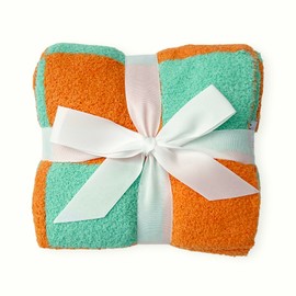 Bonny Brae Stroller Tie-On Blanket 40x30 - Cozy & Soft Baby Essential with Modern Aesthetic, Ensures Blanket Won’t Drag On Floor or Fall Off - Ideal Newborn Essential, Fuzzy Checkered Design