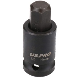 M14 x 55mm 1/2” Drive Short Impact Impacted Allen Hex Key Socket
