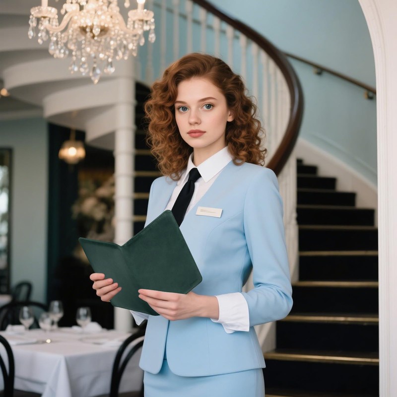EcoVision Server Books for Waitress,Leather Waiter Book with Zipper Pocket,