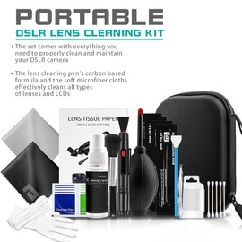 ParaPace ParaPace Professional Camera Cleaning Kit (with Waterproof Case),Including Cleaning Solution/5 APS-C Cleaning Swabs/Lens Pen/Air Blower/Cleaning Cloth for DSLR Cameras(Canon,Nikon,Sony)