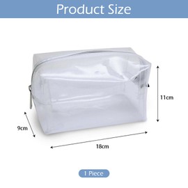 Clear Pencil Case for Exams,Large Capacity Waterproof See Through Pencil Case,Transparent Zippered Stationery Bag,Makeup Pouch Travel Cosmetic Bags,School Office Supplies for Teenage Boys Girls Women