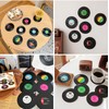 Soundzero Pack of 12 Retro Vinyl Record Coasters, Retro Coffee