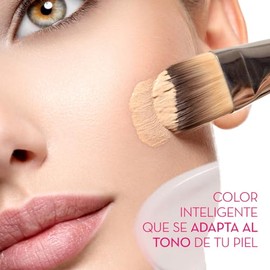 Cicatricure Maquillaje Líquido Antiarrugas con Protección Solar, Tono Ajustable y Tecnología Inteligente, Base de Maquillaje con Efecto Rejuvenecedor y Bloqueador Solar Facial con Color, 30 ml