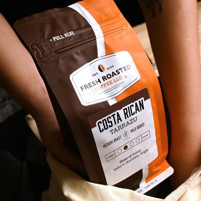 Fresh Roasted Coffee, Costa Rican Tarrazu, 12 oz, Medium Roast,