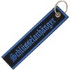 Embroidered Keyring with Your Desired Text and Motif Star, Flag,