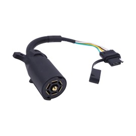 VKVXCLON 7 Pin to 4 Pin Trailer Adapter, 7-Way Blade to 4-Way Flat Trailer Connector Single-Function Wiring Adapter 7 Way Round to 4 Pin Trailer Wiring Connector