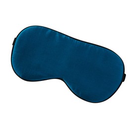 Vtrem 100% Silk Sleep Mask for Sleeping Double Layer Comfortable & Super Soft Eye Mask With Adjustable Elastic Strap Works With Every Nap Position, Blindfold, Blocks 100% Light (Royal-blue)