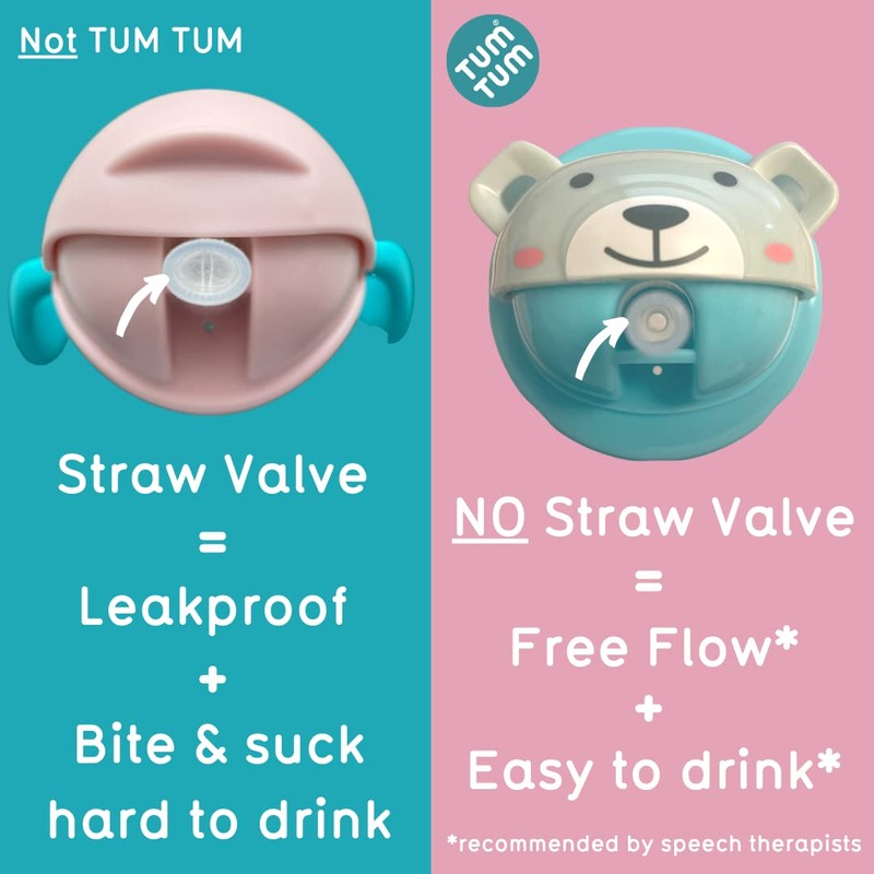 TUM TUM Tippy Up Free Flow Sippy Cup (No Valve),