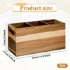 JJUNW Wooden Kitchen Utensil Holder, Large Wooden Utensil Organizer for