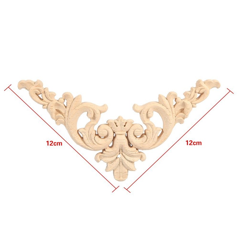 Zerodis 4 stücke Holz Geschnitzte Möbel Appliques Ecke Onlay Applique