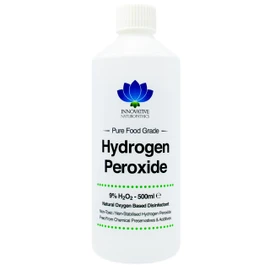 Innovative Naturopathics Food Grade Hydrogen Peroxide - Purest Grade 9% - 1 Litre - Non Stabilised - Contains Zero Additives - 30 Vols