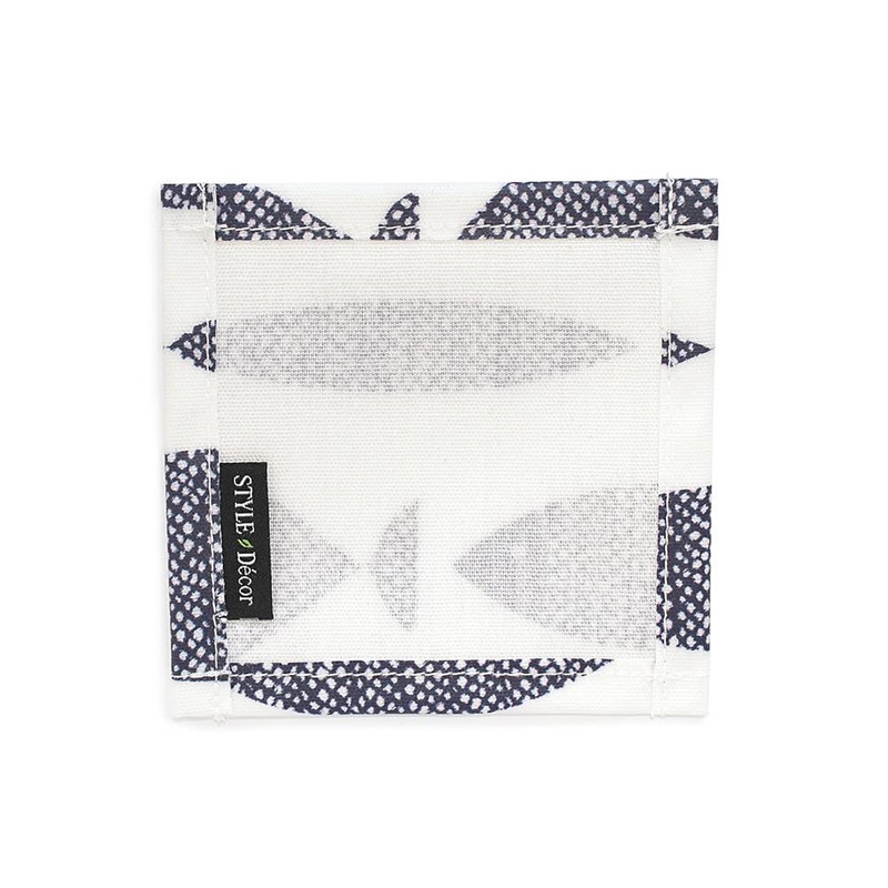 W3000510 Coasters, Laminate, Stylish, Fabric, Set of 4, Washable, Nordic,