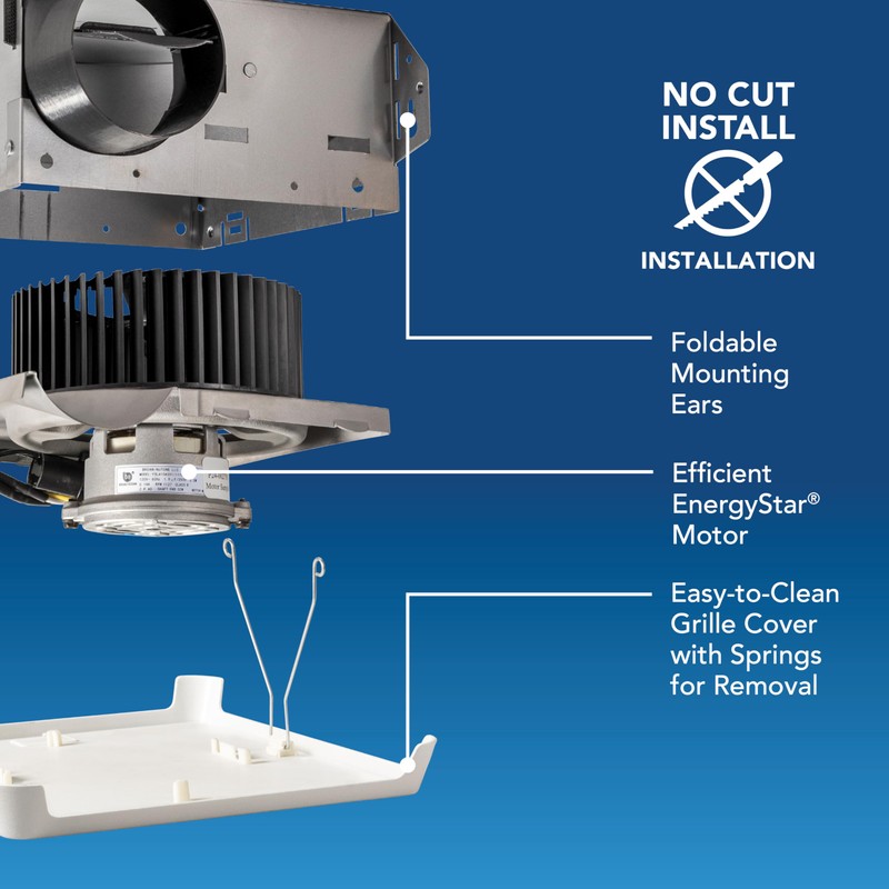Broan-NuTone® 688E Bathroom Exhaust Fan, 50 CFM Energy Star Exhaust