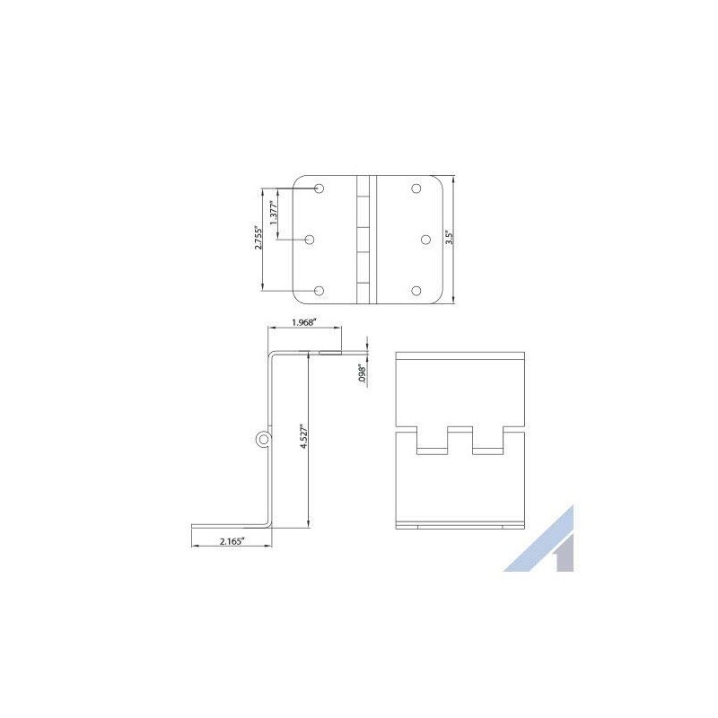 Danika 3.5 Inch Swing Clear Offset Door Hinge Matte Black
