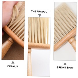 WOONEKY Beard Brush Barber Brush Hairbrush for Beard Styling and Cleaning Neck Duster Brush