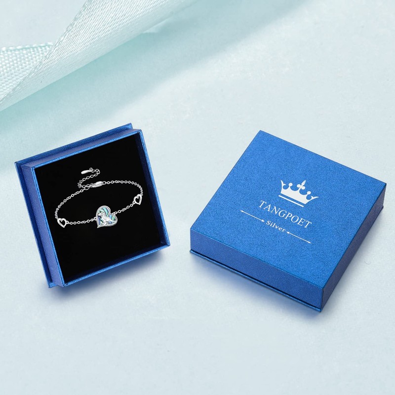 TANGPOET Dinosaurs Gfits Animals Bracelet 925 Sterling Silver Dinosaurs Bracelets