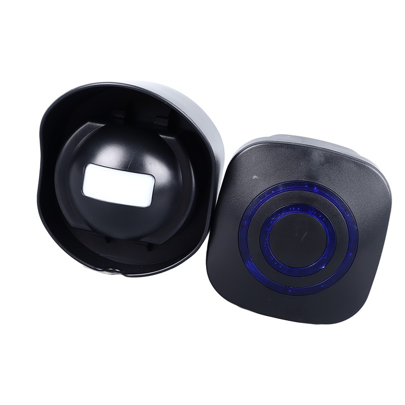 Motion Sensor Doorbell Black 38 Ringtones Wireless Door Entry Welcome
