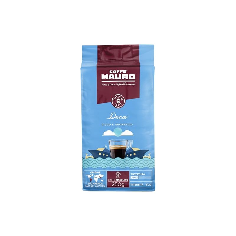 Caffe Mauro Decaffeinated Ground Coffee 8.8ox/250g