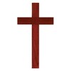 Mahogany Wood 10 Inch Christian Wall Cross Lord God Jesus