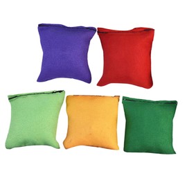 Parliky Bright Bean Bags for Throwing 5pcs Small Bean Bag Toys Outdoor Sack Toss Game Family Fun