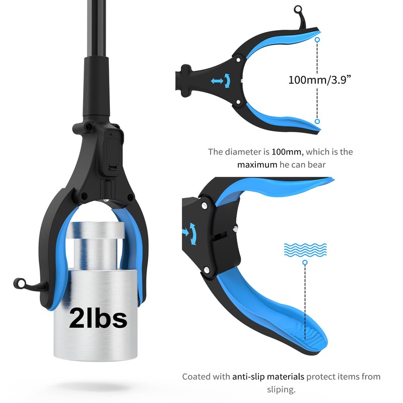 2-Pack Reacher Grabber Tool, 32" Grabbers for Elderly, Trash Picker