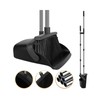 Upgraded Broom and Dustpan Set, Black Large Broom with Dustpan