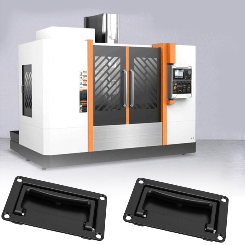 Quweiz Recessed Pull Handles, Black Flush Lift Recessed Door Handle