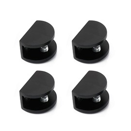 4 Pcs Glass Shelf Brackets Adjustable Glass Clip Holders with Screw Practical Glass Clamp Brackets for Balustrades Glazing Handrails